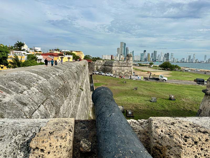 view of skyline from atop a fort