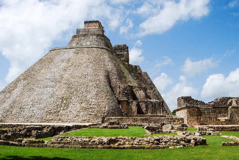 10.	Pyramid of the Magician; Pyramid of the Soothsayer, Uxmal, Mexico, 700-1000 Photograph by Amber N. Wiley, 2014.