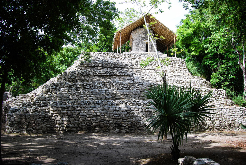 11.	Chumuc Mul; Las Pinturas, Cobá, Mexico, 7th-10th century.  Photograph by Amber N. Wiley, 2014.