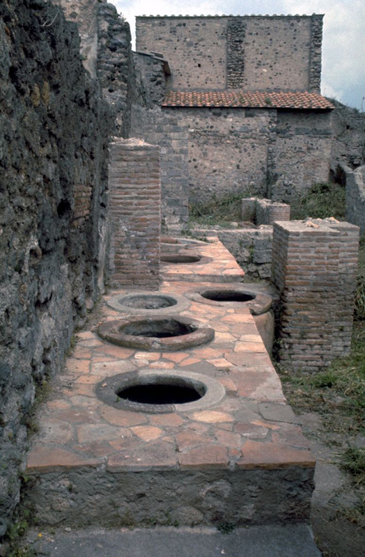 12.	Thermopolium of Asselinae, Pompeii, Italy, before 79 CE. Photograph by William Kessler, 1965.