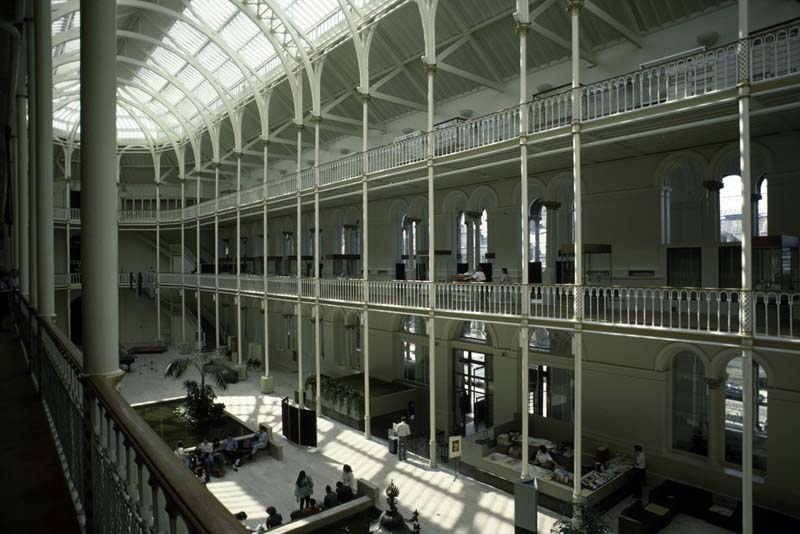 three-story interior arcade